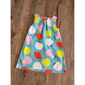 Mini Boden Fruit Pinnie Dress Fine Corduroy Size 4-5y GUC Apples Pears